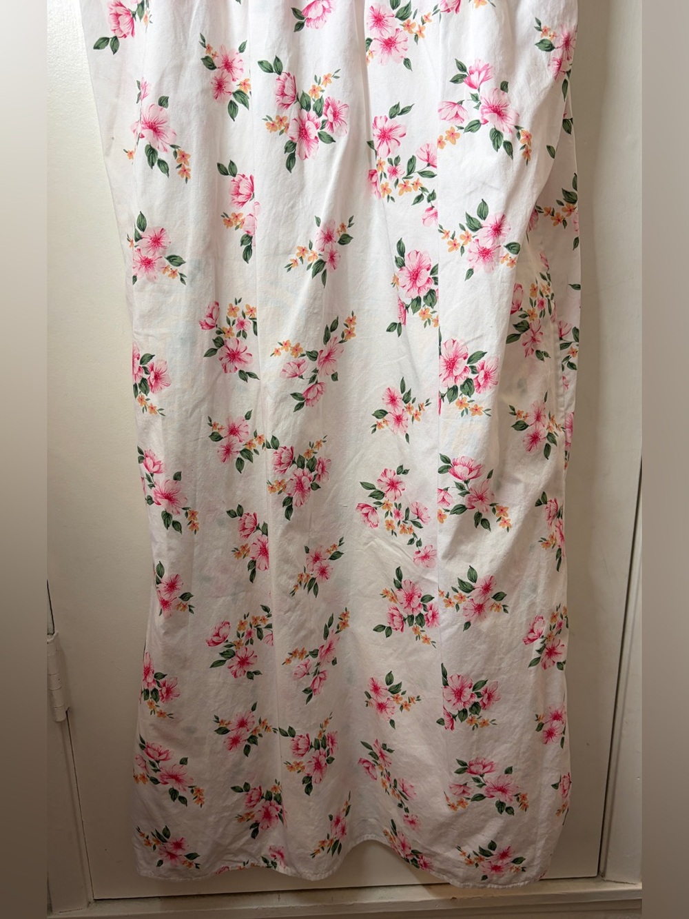 Vintage Schrank Cotton White Floral Cottagecore Midi Length Night Dress Size 10 - Picture 7 of 9